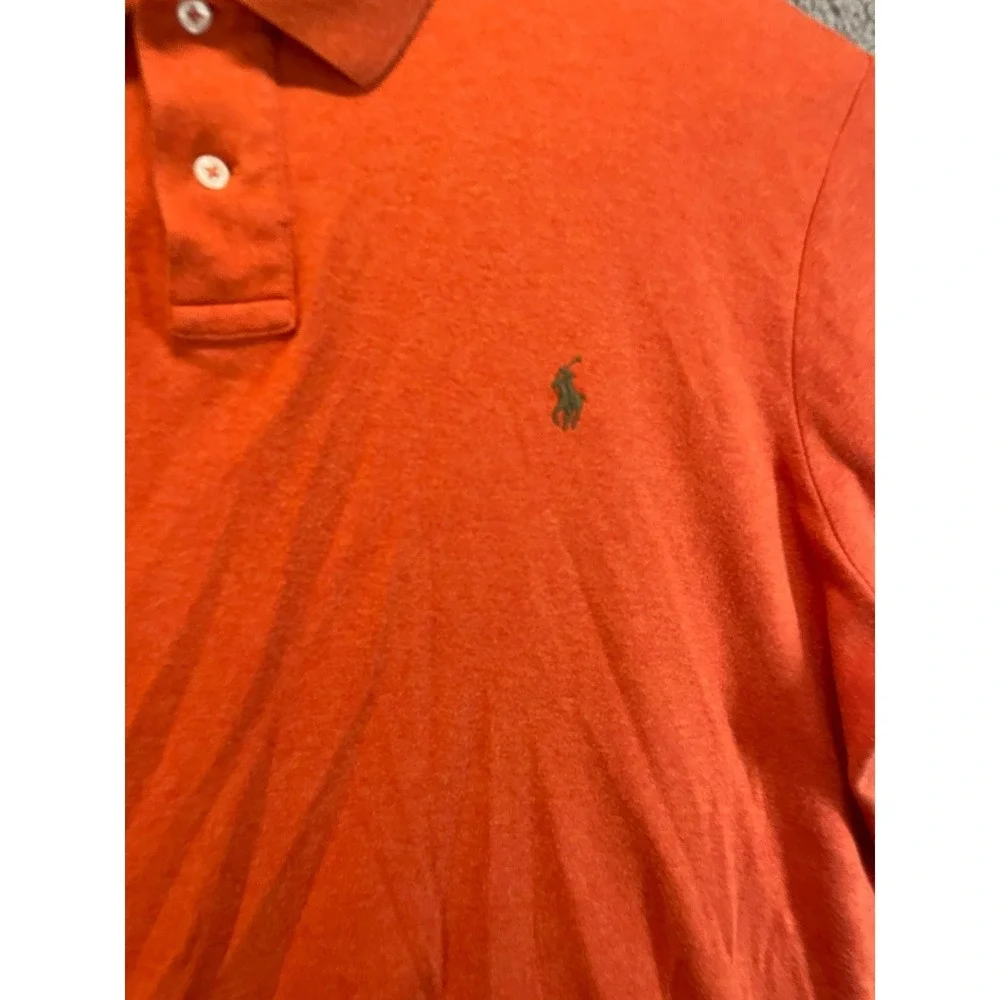 Polo Ralph Lauren Mens Shirt XL Orange Polo Pima Soft Touch Colored Pony Preppy
